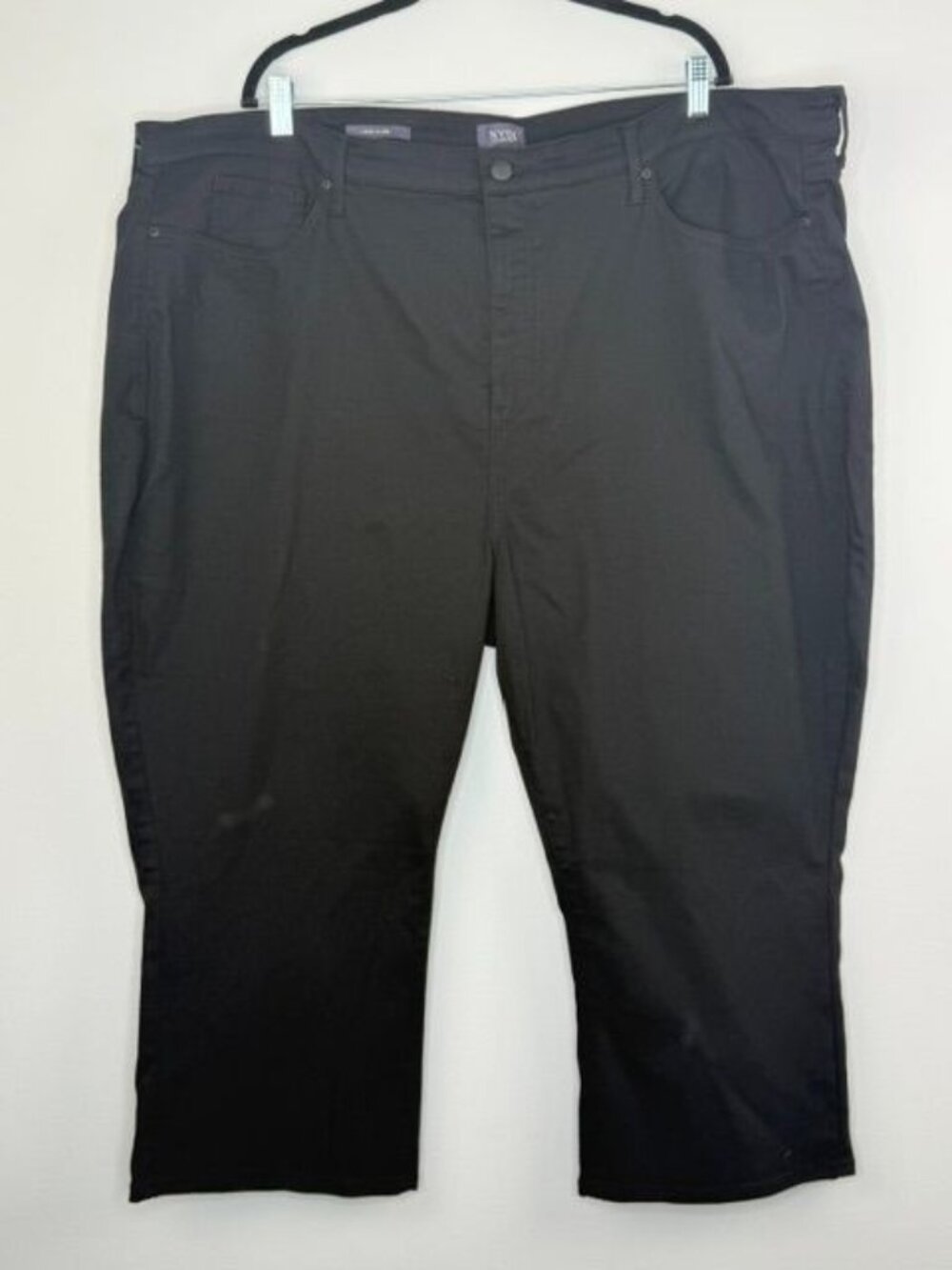 NYDJ Lift Tuck Cool Embrace Black Joni Capri Crop Jeans Size 28W